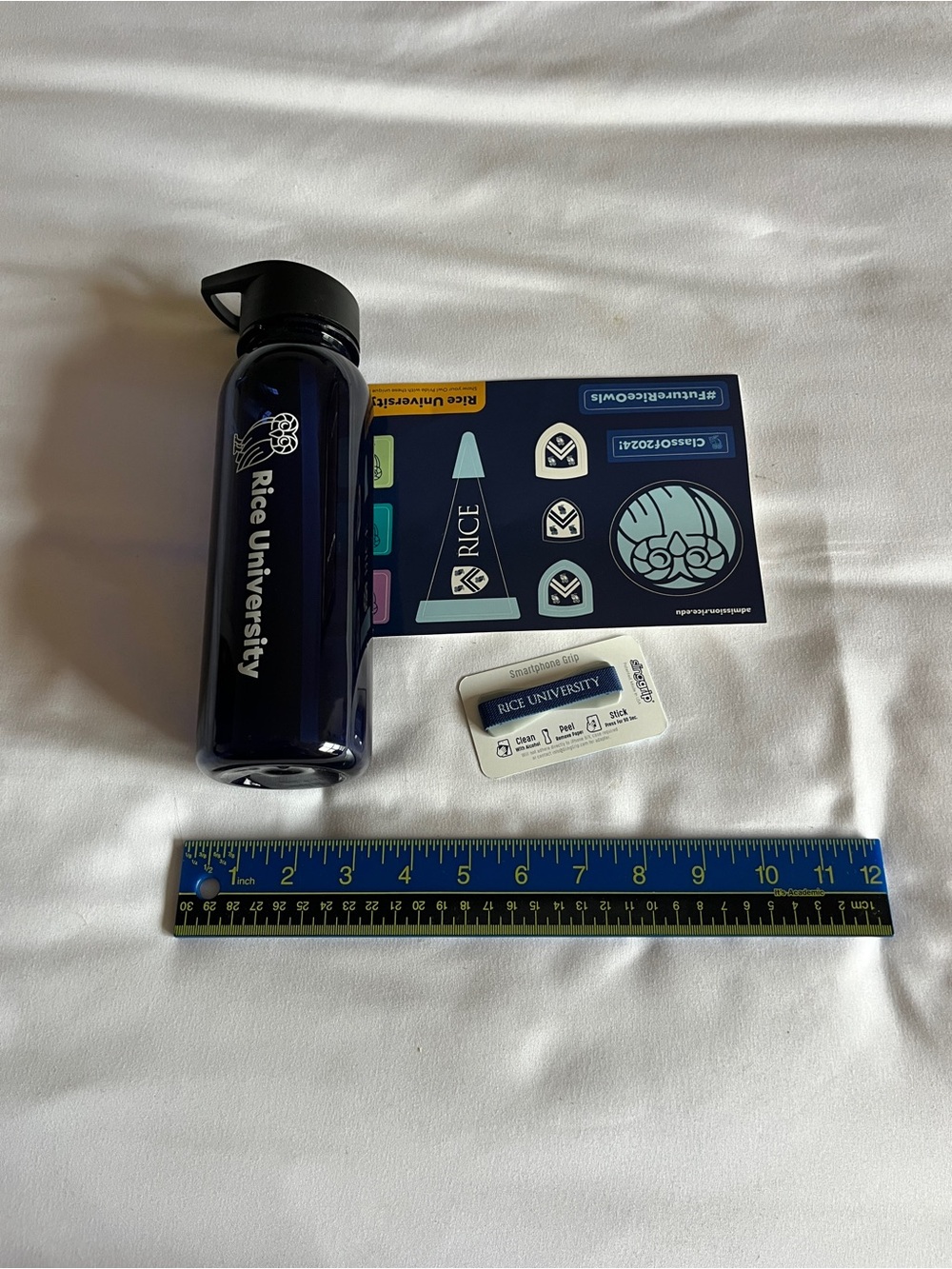 Rice University Blue Water Bottle Stickers Smartphone Grip Set - Picture 7 of 10